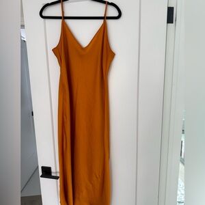 Wilfred Strapless Orange Dress
